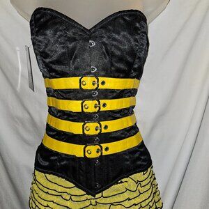 NWT SMALL 24" Tight Lacing Bee Corset Steel Boned